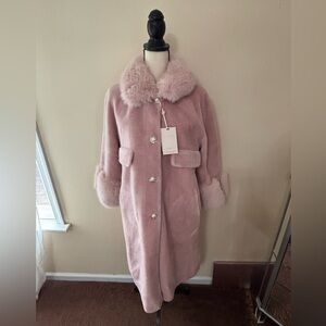 BNWT- Santinni Hayworth coat XL- Pink